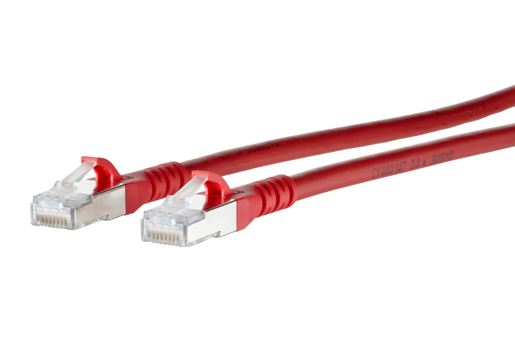 Patchkabel Cat.6A AWG 26 0,5 m rot