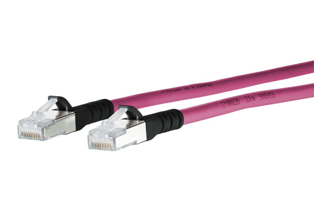 Patchkabel Cat.6A AWG 26 10,0 m violett-schwarz